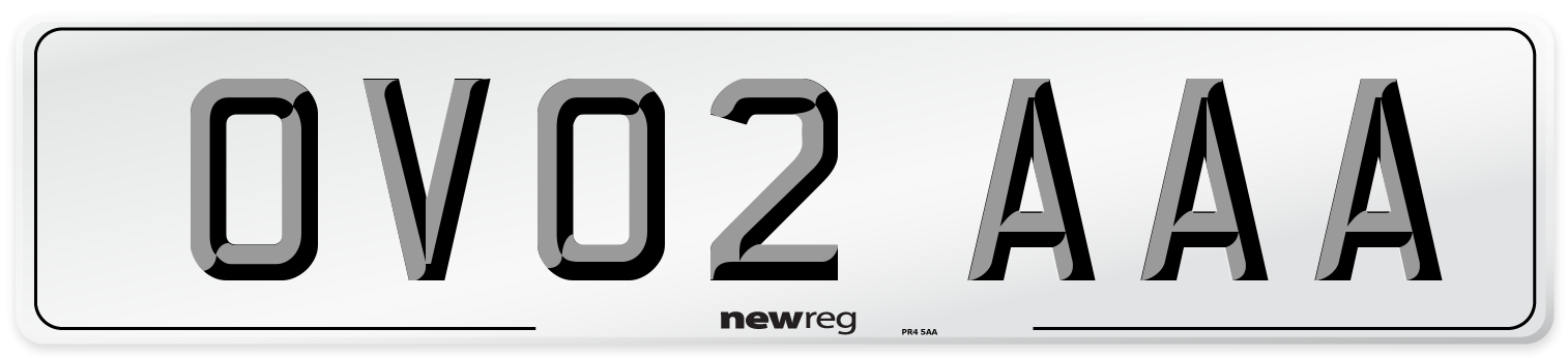 OV02 AAA Number Plate from New Reg